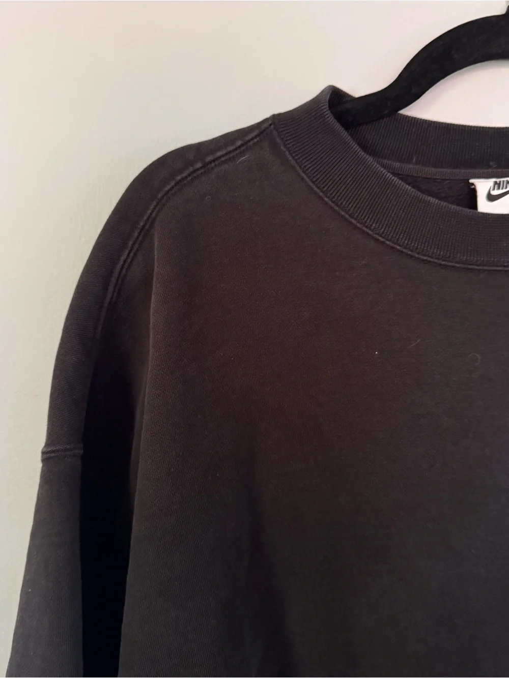 Nike x Stüssy Fleece Crewneck Sweatshirt Black Size XL Embroidered Logo